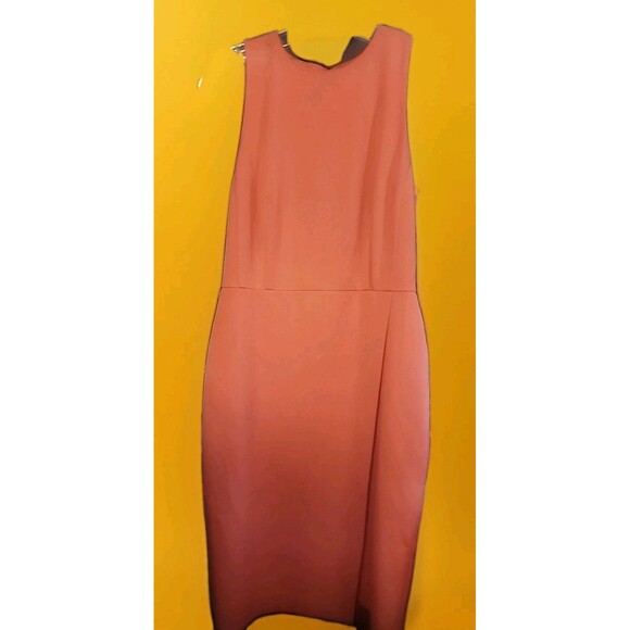 Ann Taylor Dress Coral Sheath Knee Length New Sz 2 Excellent Cr60 Work Casual - Picture 1 of 8